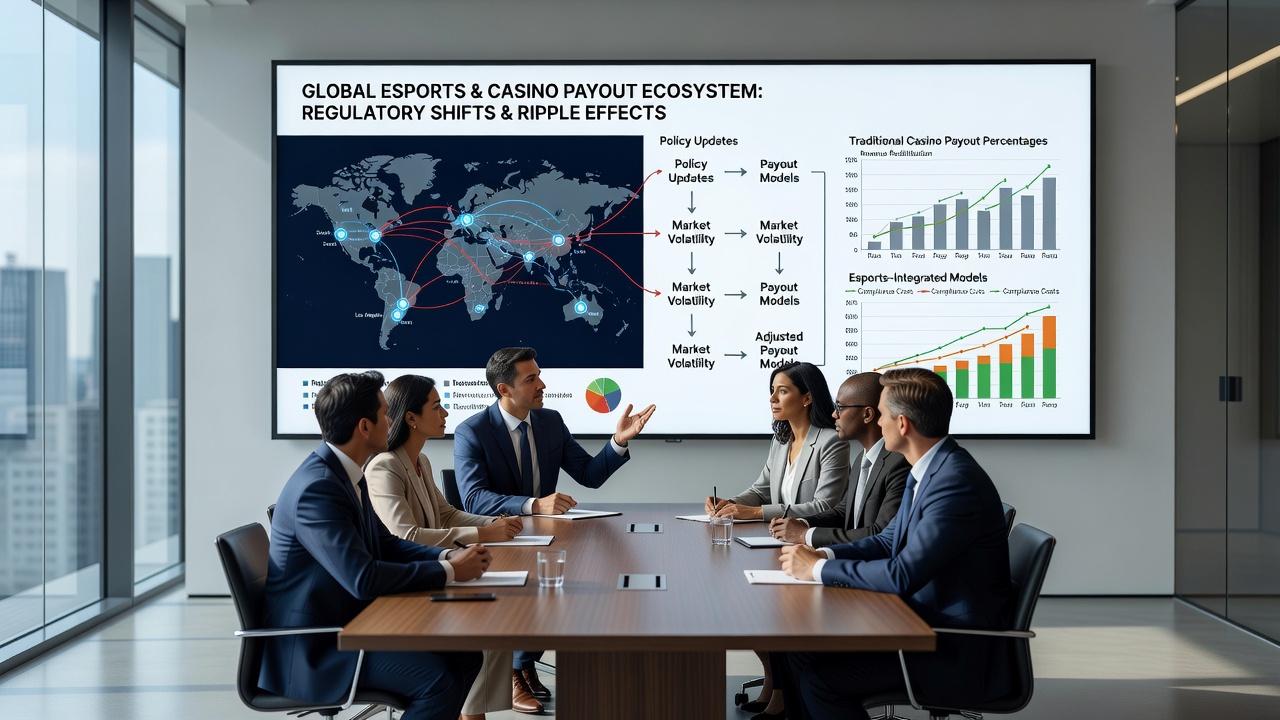 Illustration der Verknüpfung zwischen Esports-Regulierungen und Auszahlungsmechanismen bei Fußball- sowie Tennis-Wetten