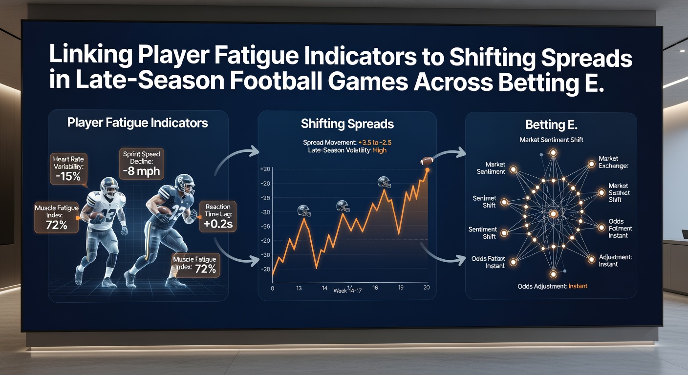 Visualisierung von Spread-Dynamiken und Ermüdungsstatistiken in spätsaisonalen Fußballpartien